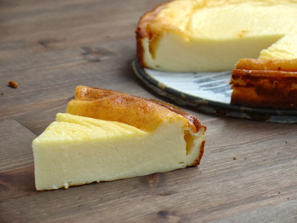 Tarta de queso al horno mascarpone y gorgonzola