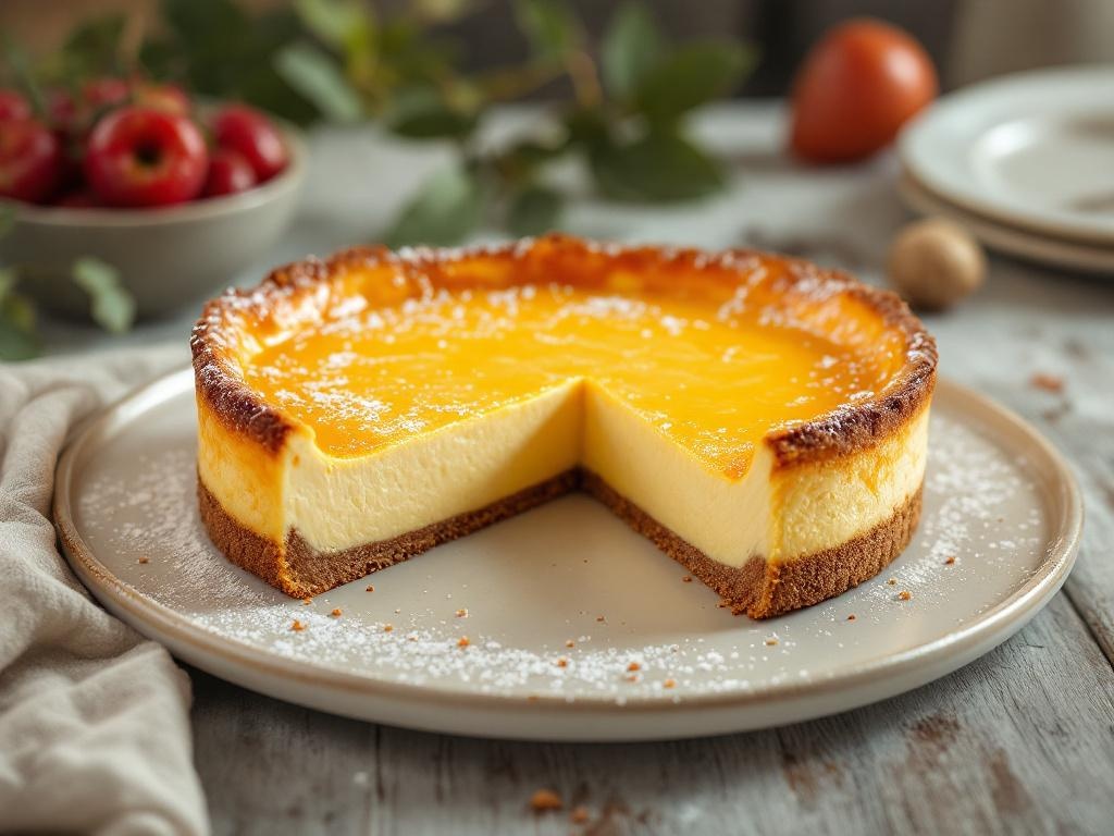Tarta de queso sin horno con edulcorante natural